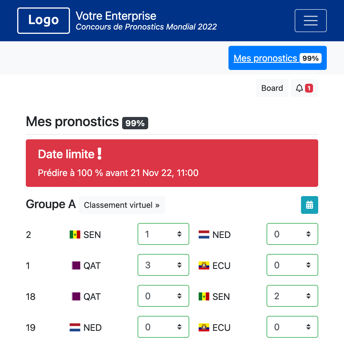 Organisez un Concours de Pronostics de EURO 2024 pour votre bureau